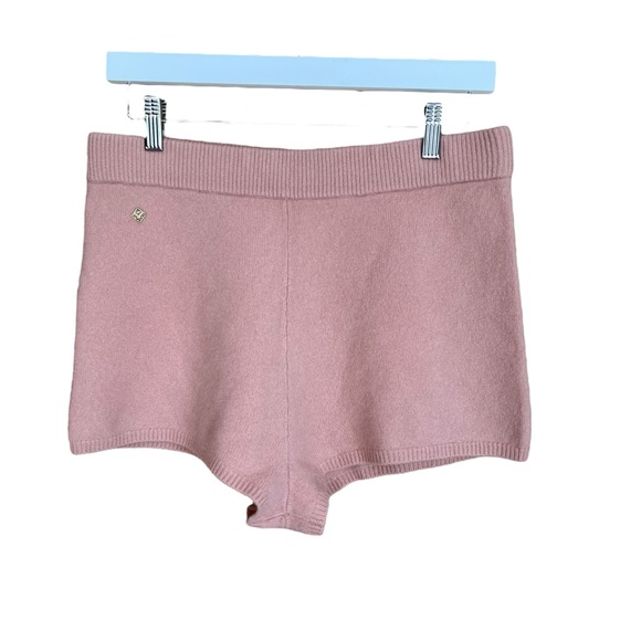 NWT Sandro Wool Mini Shorts Light Pink Size FR 42 US XL - Picture 1 of 7